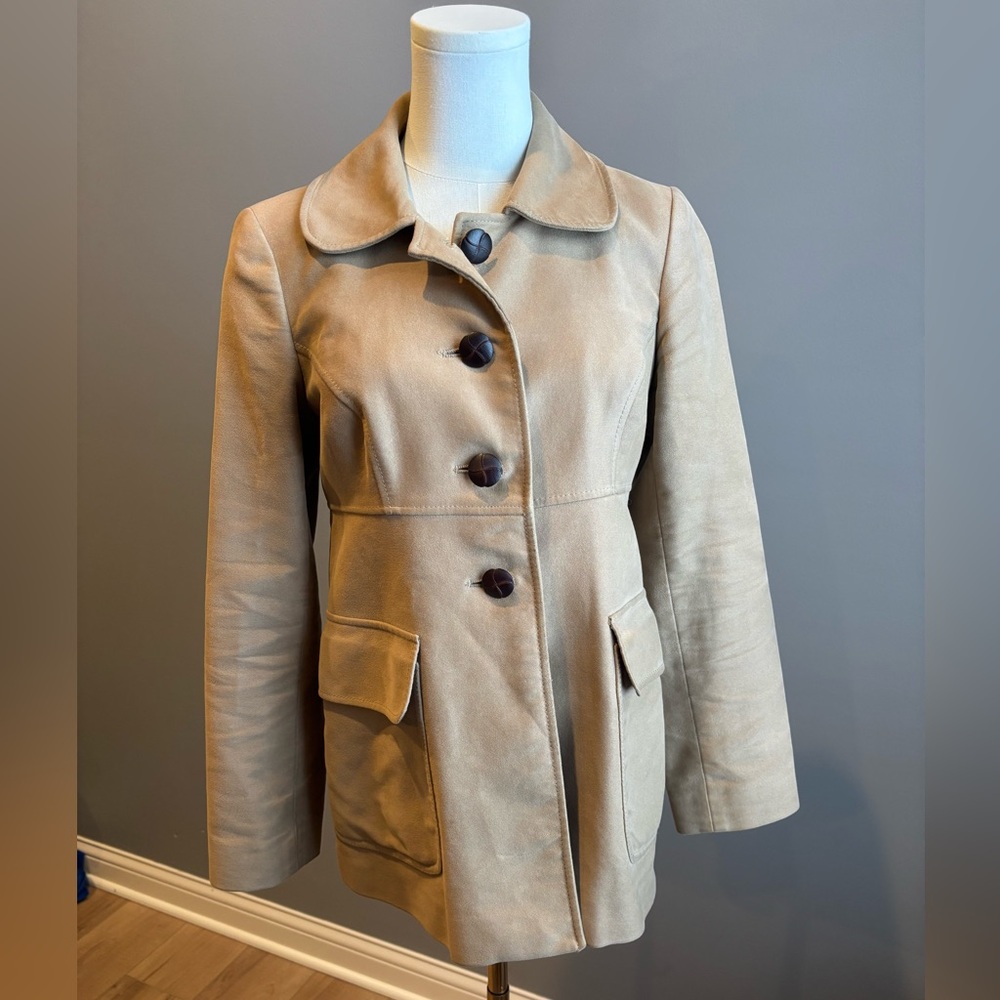 Gap Round Collar Tan Jacket